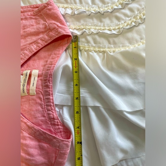 Christian Siriano 100% Linen Sleeveless Woman’s Large Top - Picture 11 of 13